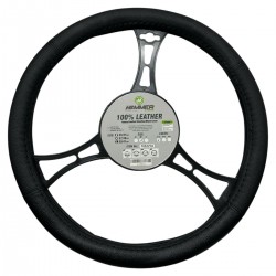 Forro para Volante De Semi Cuero NEGRO